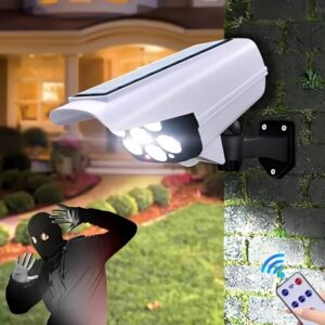 Remote control 77 LED solar motion sensor lamp