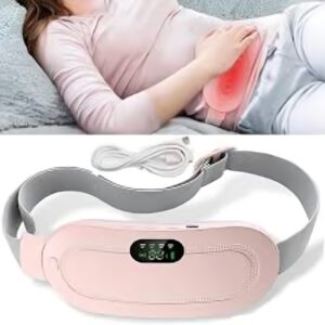Heating Pad for Period Pain relief with 6 Heat Levels and 4 Massage Modes, Portable Cordless Menstrual Heating Pad